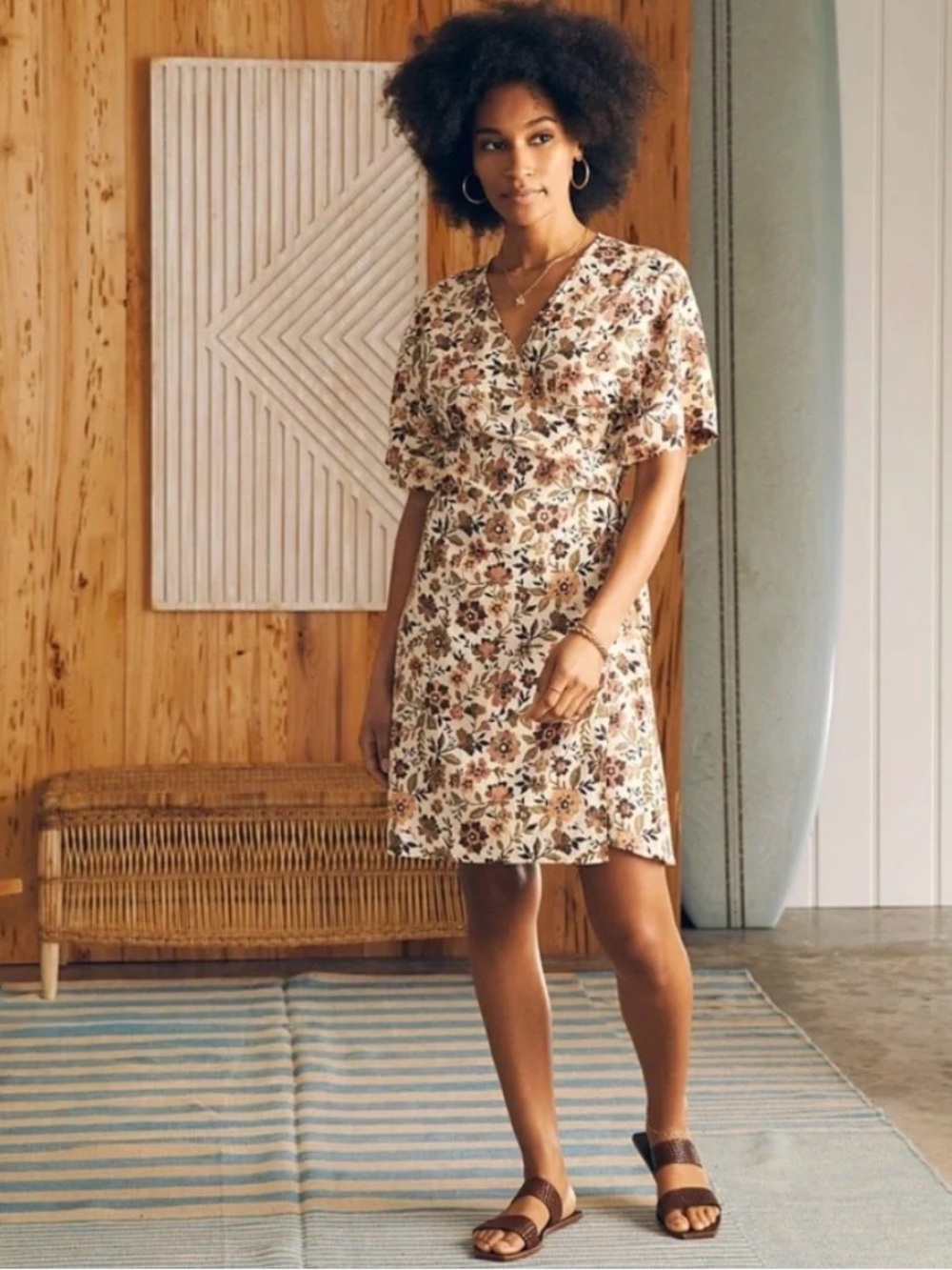 Faherty Willow Wrap Dress - Taos Floral